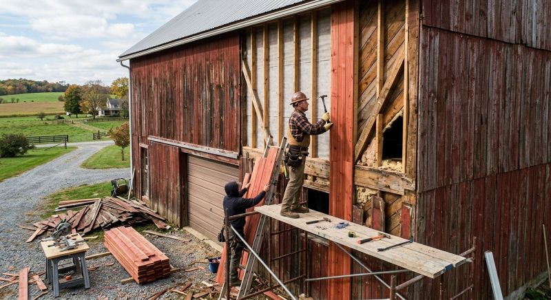 Barn Siding Replacement in Davie County, NC