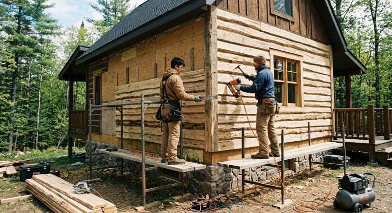 Log Home Siding Installation in Mocksville, NC
