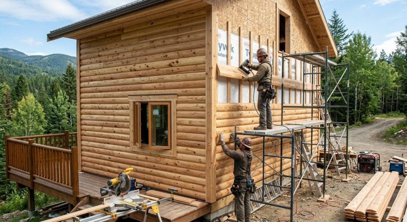 Log Siding Installation in Advance, NC