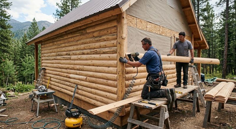 Log Siding Installation in Rowan County, NC