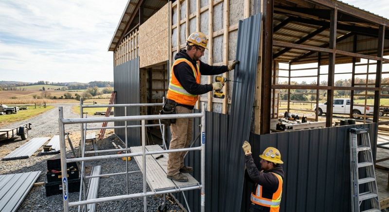 Pole Barn Siding Installation in Mocksville, NC