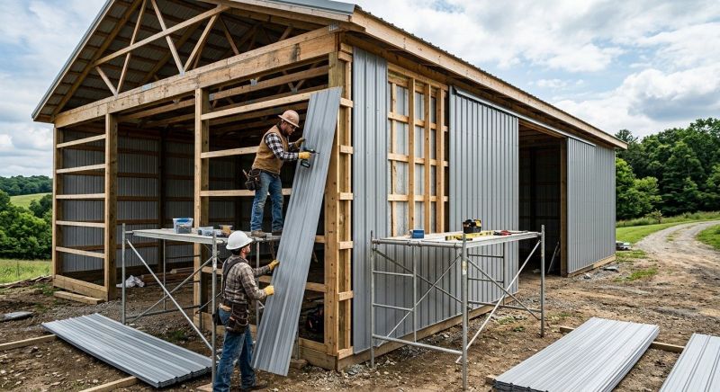 Pole Barn Siding Installation in Mocksville, NC