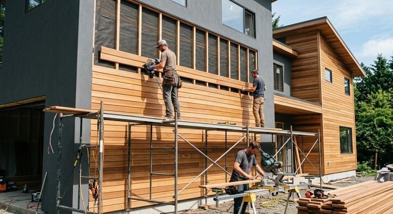 Wood Cladding Installation in Davie County, NC